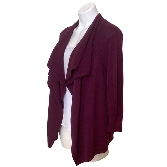 Tommy Bahama Burgundy Island Waterfall Cardigan, 3/4 Sleeves Women's Size L - Picture 6 of 8